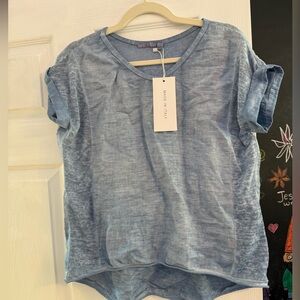 KAKTUS Made In Italy Natural Blue Tunic Top NWT Size Small